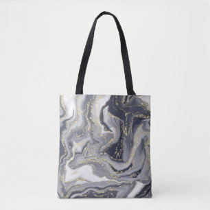 Marmorgrau, weiß und Gold Tasche