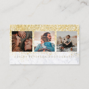 Marmorhochzeitfotografie Chic Gold Typografie Visitenkarte