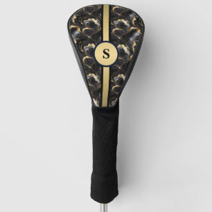Marmorierte dekorative schwarze Golf-Schlagkopfabd Golf Headcover