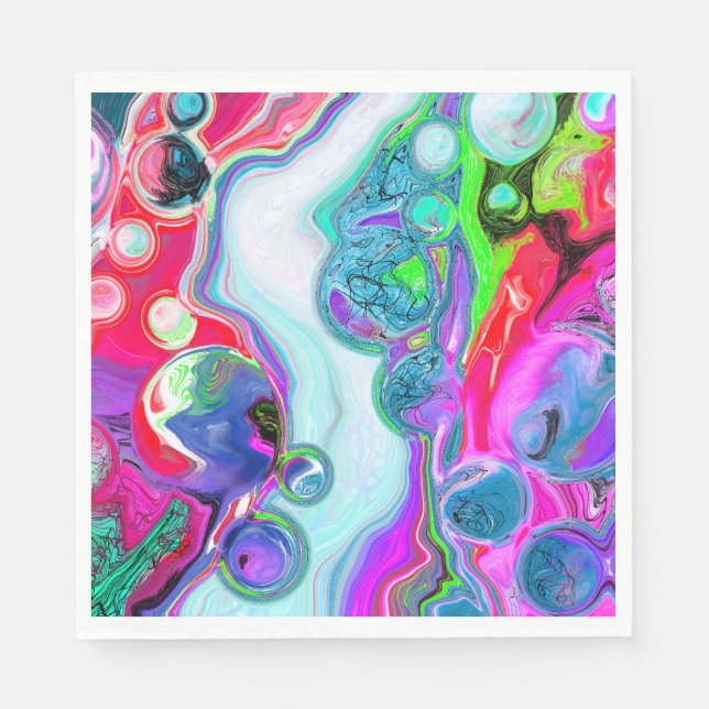 Marmorierte Farbluftigkeit Kunst Serviette (Vorderseite)