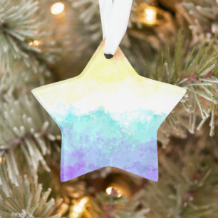 Marmorierte Swirly-Boho-Abstract-Genderfaun-Pride- Ornament