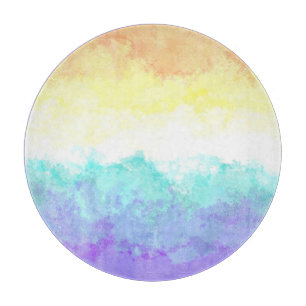 Marmorierte Swirly Boho Abstract Genderfaun Pride- Schneidebrett