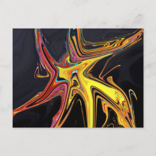 Marmoriertes abstraktes Portrait Postkarte