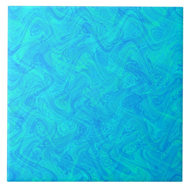 Marmoriertes Blaues Muster Fliese (Vorderseite)
