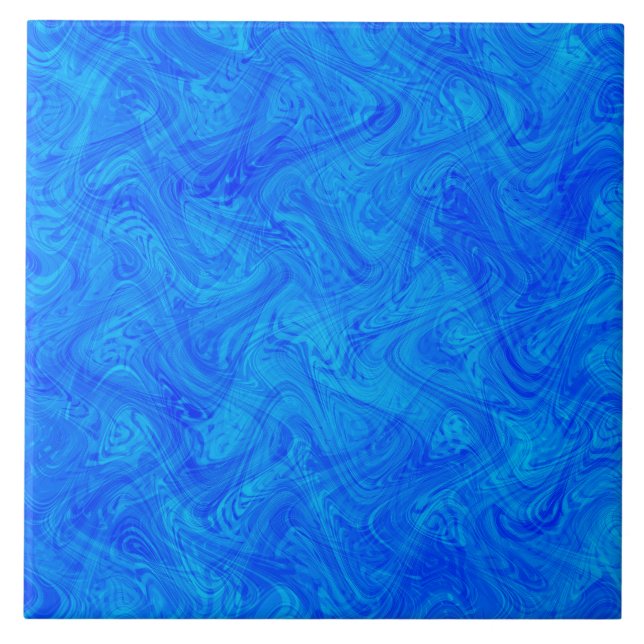 Marmoriertes Blaues Muster Fliese (Vorderseite)