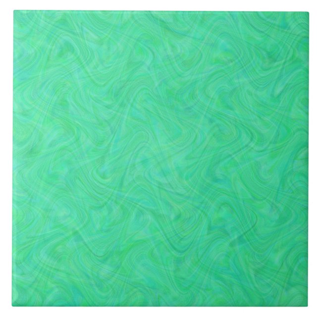 Marmoriertes Grün-Blau-Muster Fliese (Vorderseite)