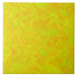 Marmoriertes Grün-Orange-Muster Fliese