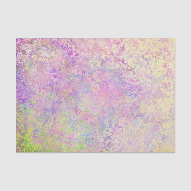 Marmoriertes Lila Gold und rosa Pastellfarben Seidenpapier (Vorderseite)