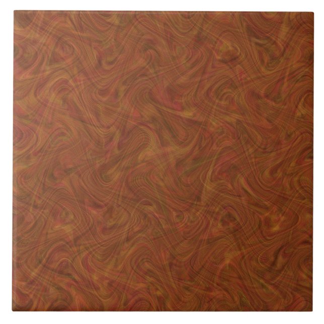 Marmorierung Braun Grün Muster Fliese (Vorderseite)
