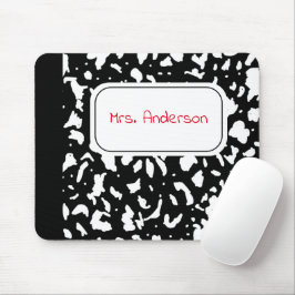 Marmorkomposition Notebook Personalisiert Mousepad