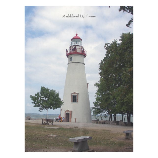 Marmorkopf Lighthouse-Tischdecke Tischdecke (Vorderseite)