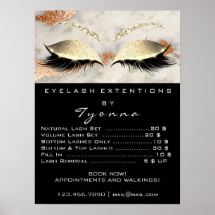 Marmorkupfergraue Makeup Augen Lashes Preise Poster