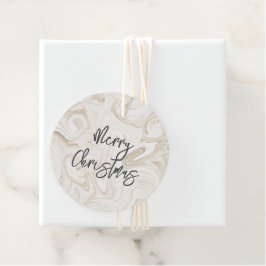 Marmormalerei von weißen Tones Weihnachtsfeier Geschenkanhänger