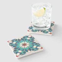 Marmormarmor, marokkanisches Mosaik, Aquamarin