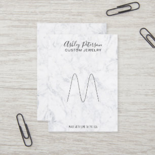 Marmorminimalistische elegante Schmuckring-Anzeige Visitenkarte