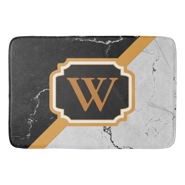 Marmormonogramm Badematte (Vorderseite)