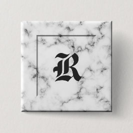 Marmormonogramm Button