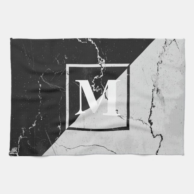 Marmormonogramm Geschirrtuch (Horizontal)
