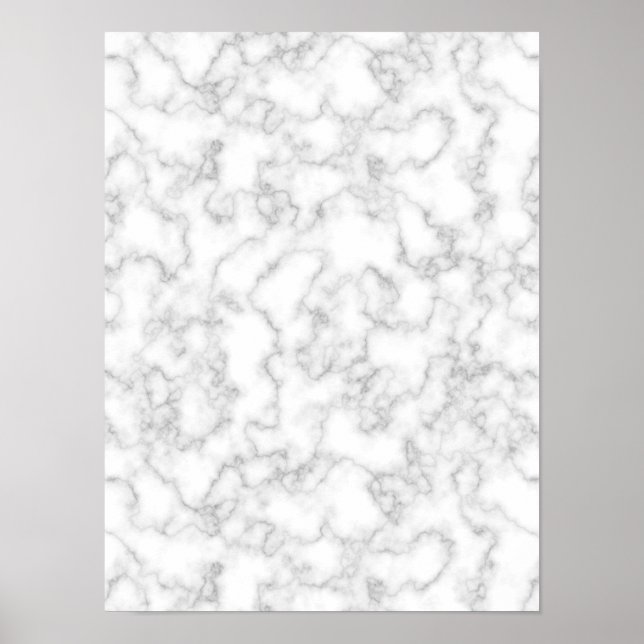 Marmormuster Grau-weißer Marmorstein Hintergrund Poster (Vorne)