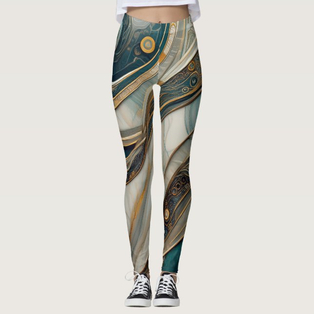 Marmormuster Leggings (Vorderseite)