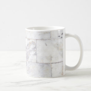 Marmormuster, weiß-braune Keramik Kaffeetasse
