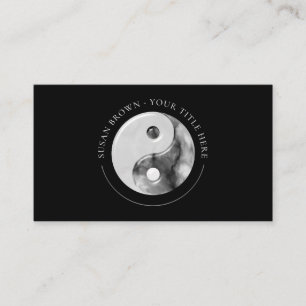 Marmormuster Yin Yang Business Card Visitenkarte