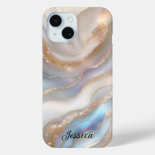 Marmormutter von Pearl Gold Veins Monogram Case-Mate iPhone Hülle