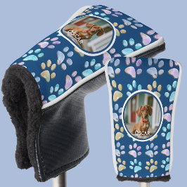 Marmorne Hundepfoten mit Foto Golf Headcover