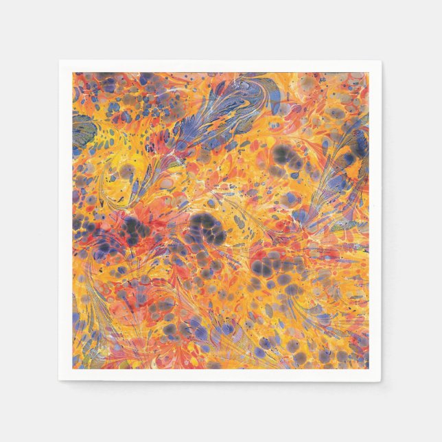 Marmorpapier Standard Cocktail Serviette (Vorderseite)