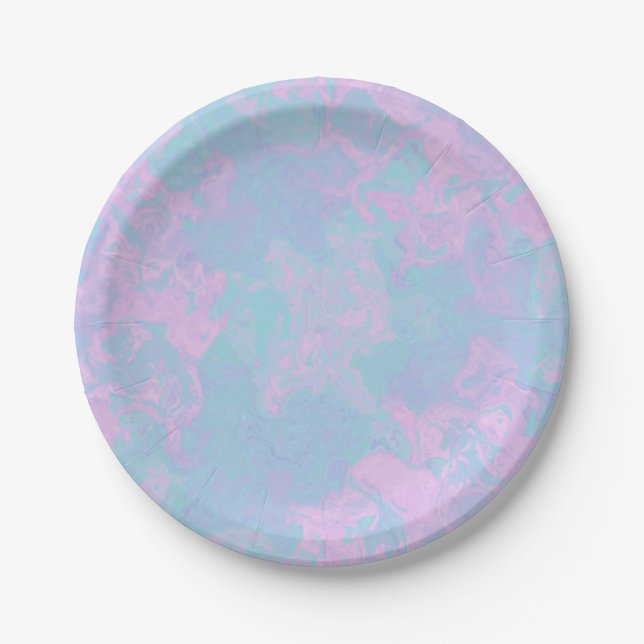 Marmorpastel Pappteller (Vorderseite)