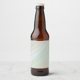 Marmorpastel Stone Texture Glitzer Wasserfarbe Bierflaschenetikett