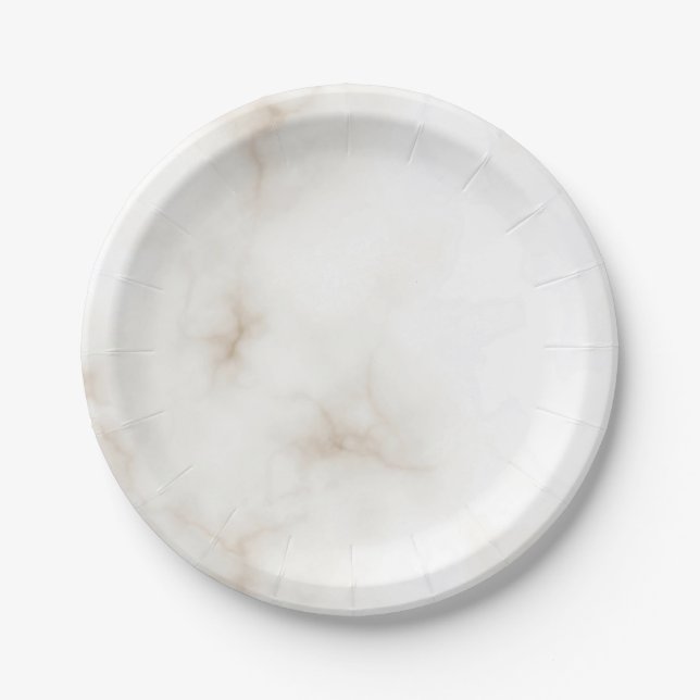 Marmorpastel Stone Texture Glitzer Wasserfarbe Pappteller (Vorderseite)