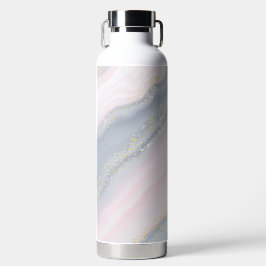 Marmorpastel Stone Texture Glitzer Wasserfarbe Trinkflasche