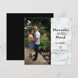 Marmorpfeile speichern das Foto Daten Postkarte