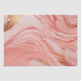Marmorpfirsichpfirsichfarbenes goldfarbenes Tissue Seidenpapier