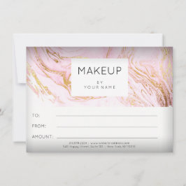 Marmorrosa Rose Makeup Beauty Certificate Geschenk