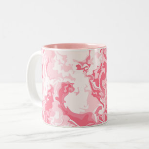 Marmorrosa Zweifarbige Tasse