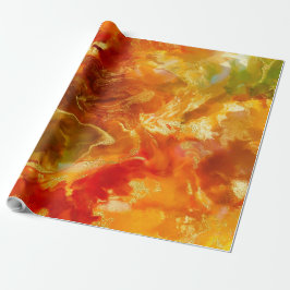 Marmorrot, orange, gold, bedrucktes Papier Geschenkpapier