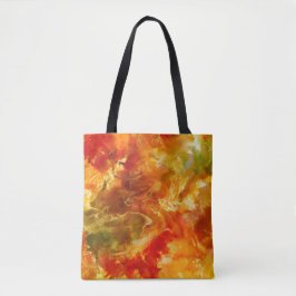 Marmorrot, orange, gold, farbige Tasche