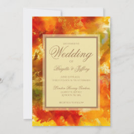 Marmorrot, orange, Gold, Hochzeit Save The Date