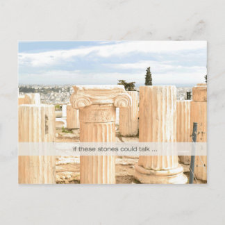 Marmorsäulen auf der Akropolis Postkarte