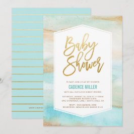 Marmorsäulen Kinderdusche Einladung