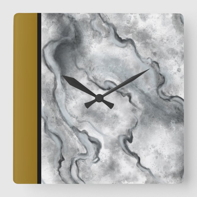 Marmorsäulenuhr Quadratische Wanduhr (Vorderseite)