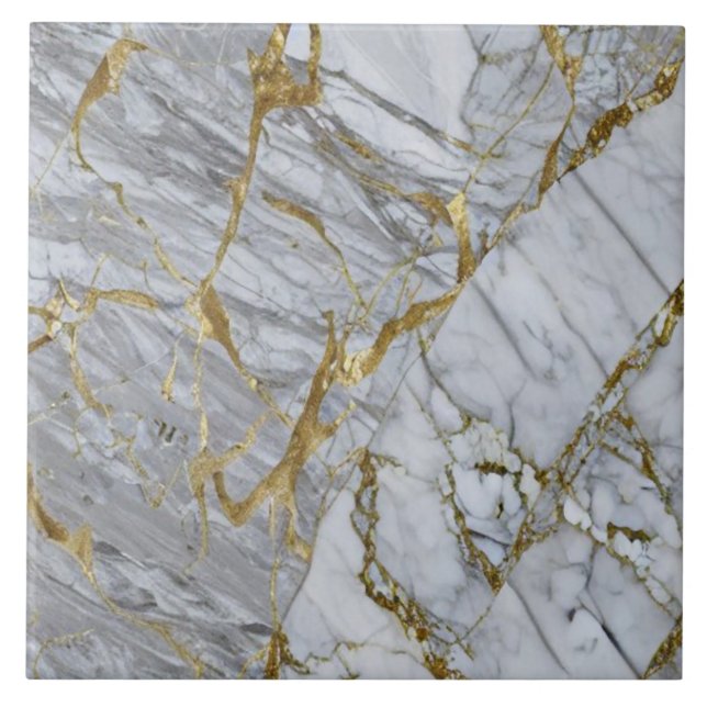 Marmorschmuck mit goldenen Venen Fliese (Vorderseite)
