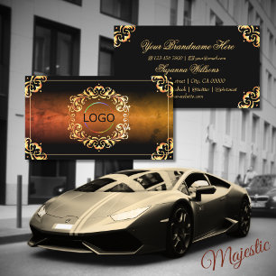Marmorschwarz und Gold-Dekoration mit Logo Luxus Visitenkarte