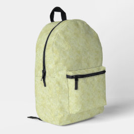 Marmorseidenmoirmuster in leuchtendem Zitronengelb Bedruckter Rucksack