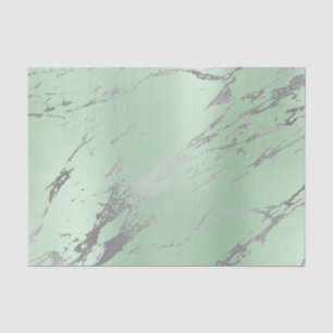 Marmorsilber Gray Mint Green Gold Metallic Silver Seidenpapier