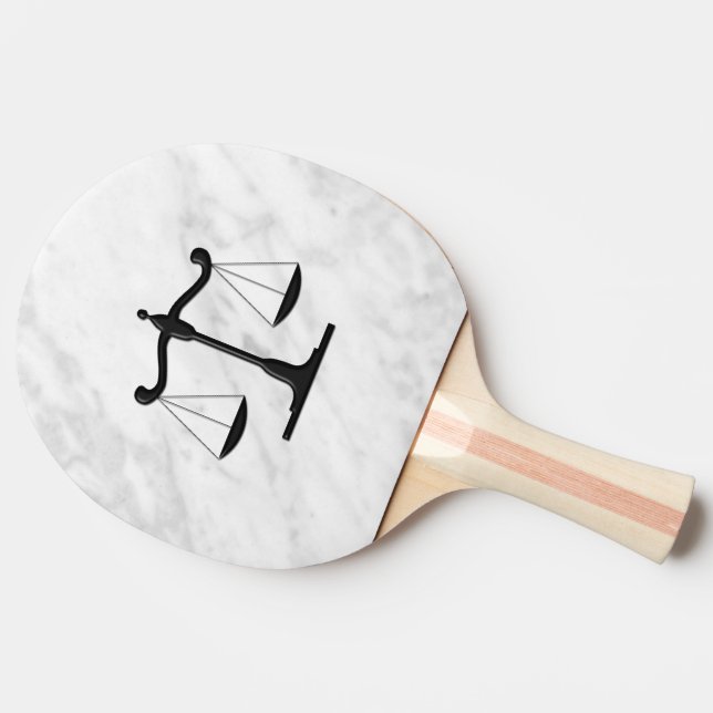 Marmorskalen Tischtennis Schläger (Rückseite Seitenansicht)