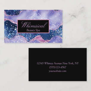 Marmorsparkle Agate Design Beauty Wellness-Center Visitenkarte