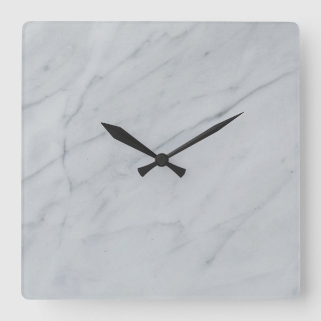 Marmorstein 10,75" quadratische Acrylwand Quadratische Wanduhr (Vorderseite)